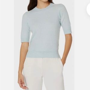 Vince Cashmere Crewneck Short Sleeved Sweater